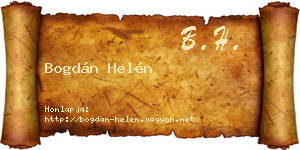 Bogdán Helén névjegykártya