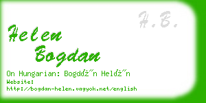 helen bogdan business card